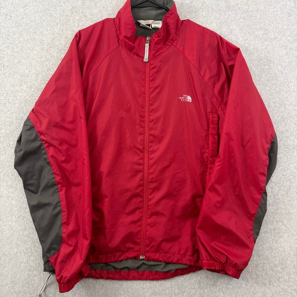 vintage the north face jacket mens large red full zip windbreaker